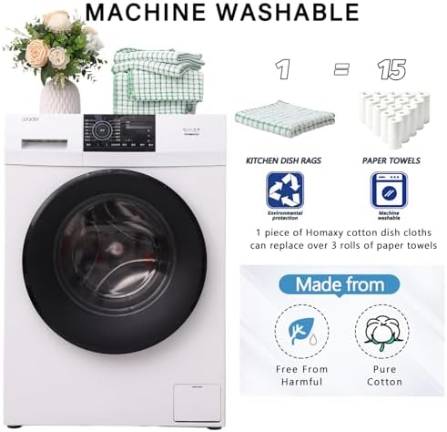 Kitinjoy Cotton 8 Pack Terry Kitchen Dish Cloths - Image 5