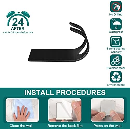 CGBE Shower Holders for Razors, 2 Pack Squeegee Holder and 2 Pack Razor Holder - Image 4