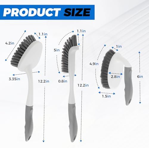 3 Pack Heavy Duty Scrub Brush Set - Image 6
