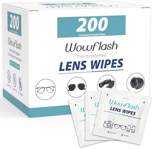 200 Count Pre-Moistened Lens Wipes by Wowflash
