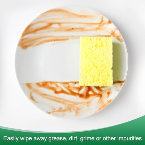 M METERXITY 12-Pack Kitchen Sponges, Condense Eco Cellulose Non-Scratch Scrub - Image 4