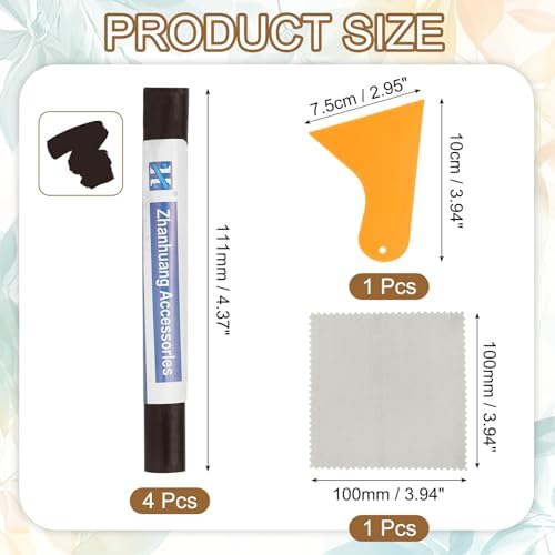 uxcell 4Pcs Wood Filler Sticks, Wood Repair Kit, Espresso Brown - Image 2