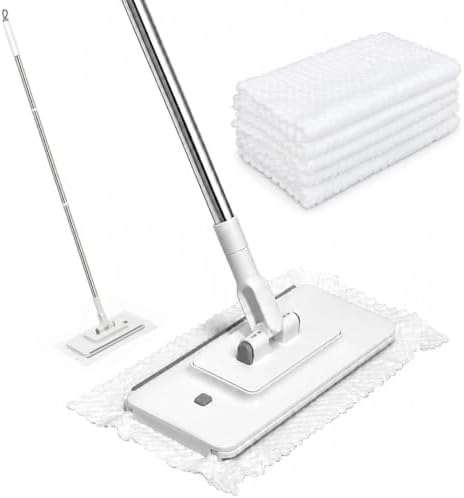 Dust Mops for Floor Cleaning, Clamp Flat Mop by KZKR