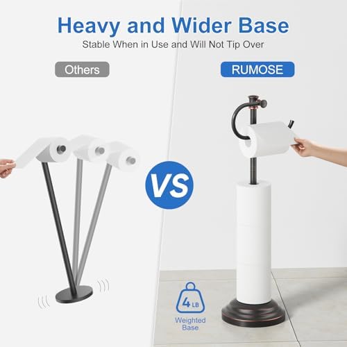 RUMOSE Toilet Paper Holder Stand - Image 3