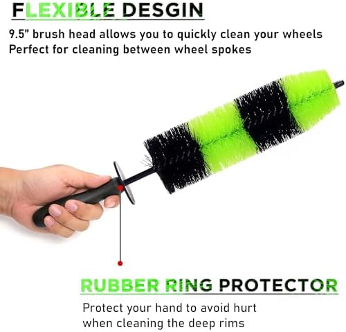 TAKAVU Wheel & Tire Brush, Long Soft Bristle, Easy Reach - Image 3