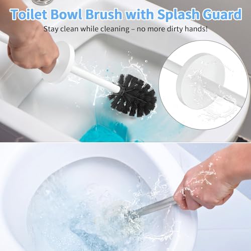 Stainless Steel Toilet Brush and Holder Set Brushed Silver Heavy Duty Toilet - Image 3