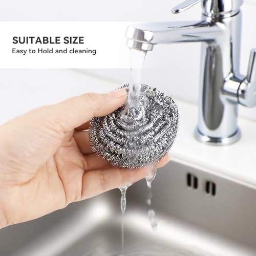 10 Pcs Metal Kitchen Scrubbing Pads Scrubs - Image 5
