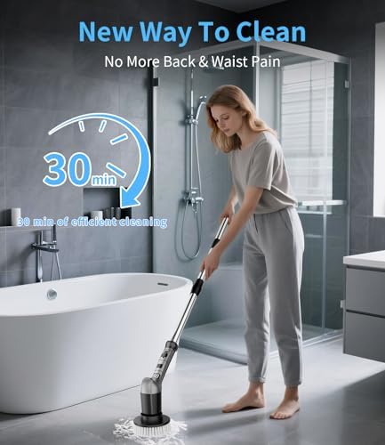 Electric Spin Scrubber for Bathtub, Shower Scrubber - Image 2