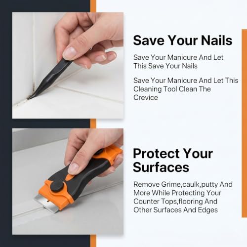 9 Pcs Plastic Razor Blades Scraper, Plastic Scraper Tool - Image 5