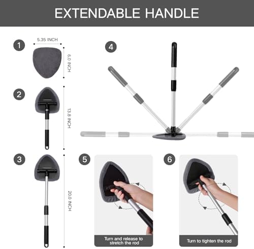 Qydipclin 7pcs Windshield Cleaner Tool Car Interior Window Cleaning Kit - Image 4