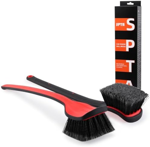 Fender Well Brush, Stiff Synthetic Bristles, Ergonomic Design Handle, Scrub by SPTA