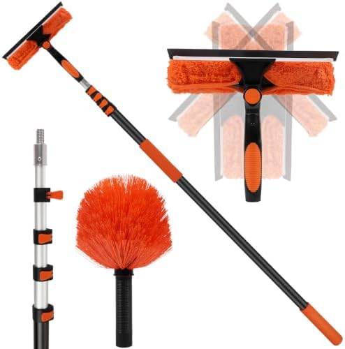 Window Washing Kit with Extension Pole 20FT, Squeegee by Unknown