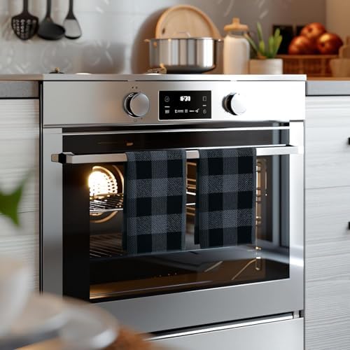 Homaxy 100% Cotton Plaid 4 Pack Kitchen Towels - Image 6