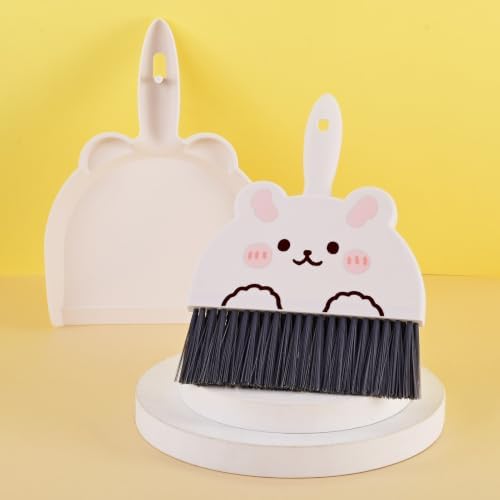 1 Set Small Broom Brush & Dustpan Set Table Cleaning Tools Rabbit - Image 5