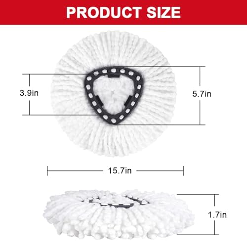 10 Pack Spin Mop Replacement Head Mop Refill Compatible - Image 2