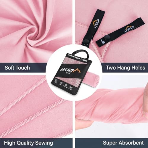 APEXUP Microfiber Travel Towel, Ultra Absorbent Quick Dry Towels, Lightweight - Image 2