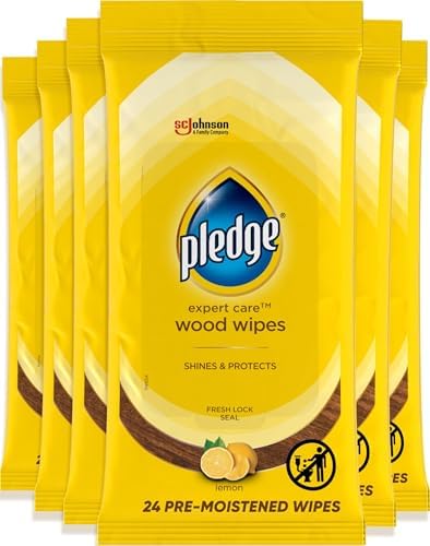 Pledge Pre-Moistened Wood Furniture Wipes, 144 Total Count by Pledge