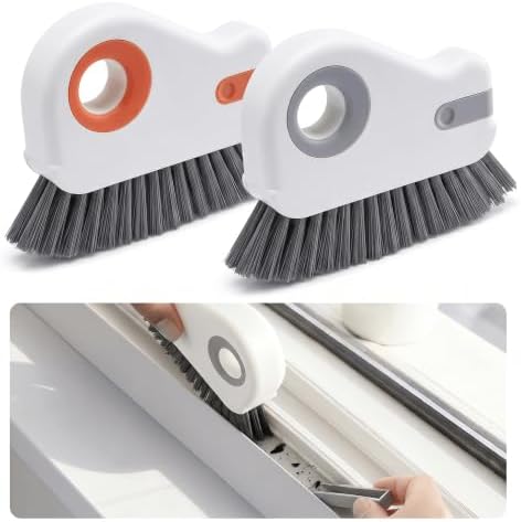 2 PCS Window Track Cleaner, 2 in 1 Groove Cleaning Brush by Unknown
