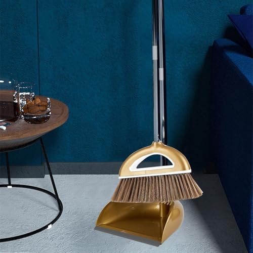 Broom and Dustpan Combo Set, Stand Up Dust Pan and Brush Set - Image 6