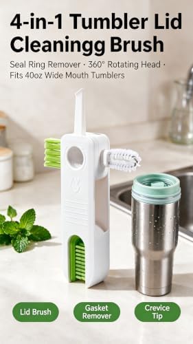 4‑in‑1 Cup Lid Cleaning Brush, Gap & Seal Ring Scrubber. - Image 2