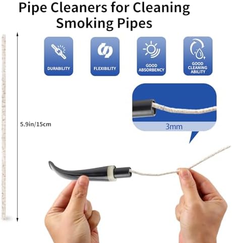 Phinus 300 Pack Pipe Cleaners Pipe, 6-Inch Pipe Cleaners Bulk, Cotton and - Image 2