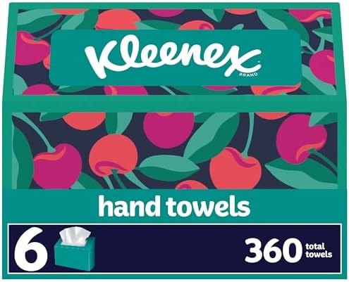 Kleenex Disposable Paper Hand Towels, 6 Boxes, 60 Tissues per Box, Packaging by Kleenex%C2%AE