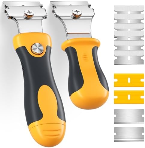 DIYSELF 12 Pack Razor Blade Scraper, Extendable Handle & 10 Extra Blades by DIYSELF