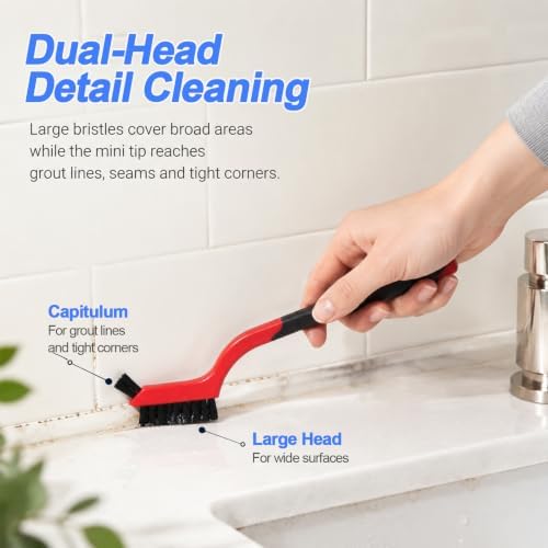 6 Pcs Nylon Cleaning Brushes, Non Scratch Detail Cleaning Brush - Image 4
