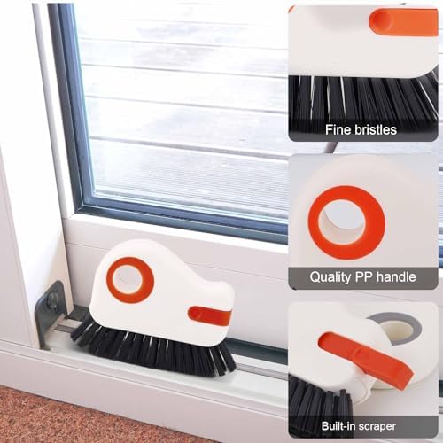 PEUTIER 2pcs Crevice Cleaning Brush, Hard Bristle Window Track Cleaning Tools 2 - Image 3