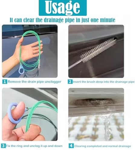 Sunroof Drain Cleaning Tool Unclogger Extra Thick Drain Brush - Image 5