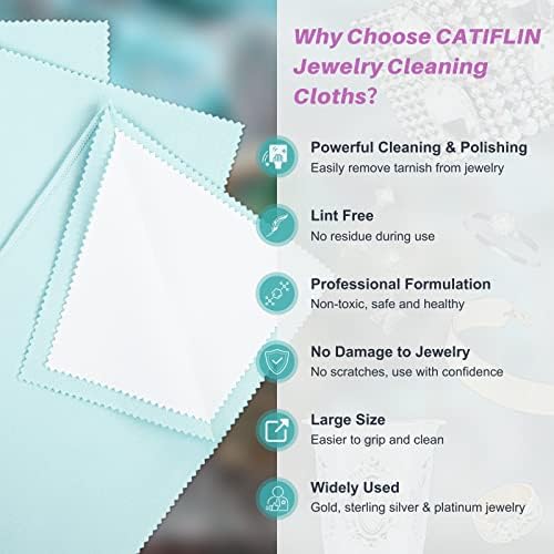 CATIFLIN 3 Pack Silver Polishing Cloth - Image 2