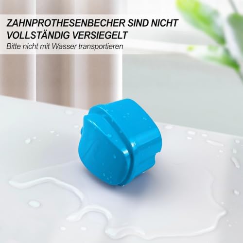 Denture Cups for Soaking Dentures, Partial Denture Holder Case Retainer - Image 3