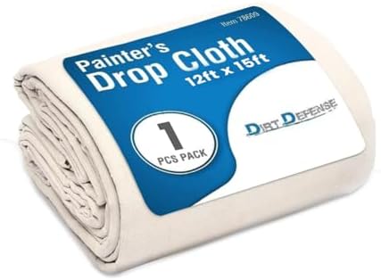 DIRT DEFENSE Drop Cloth Cotton Tarp Large Canvas Tarp by DIRT+DEFENSE
