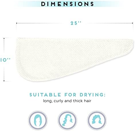 SimpleField 2 Pack Microfiber Hair Towel Wrap - Image 5