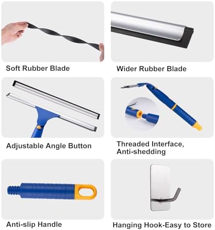 ITTAR 12 inch Rotatable Shower Squeegee - Image 3