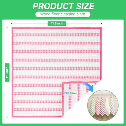 15Pcs Micro Wood Fiber Cleaning Cloths, Cleaning Rag - Image 2