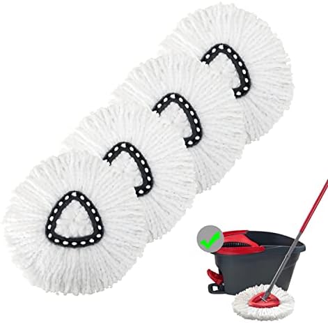 Spin Mop Replacement Heads Microfiber Mop Refills Replace Head Safe by FAMEBIRD