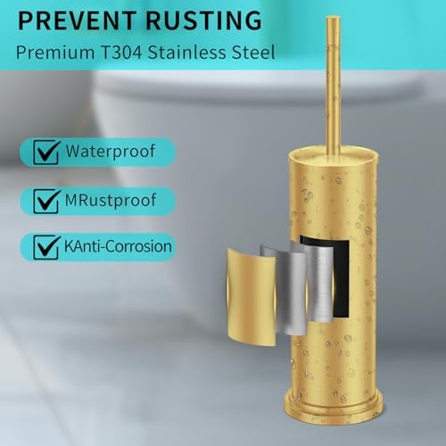 Stainless Steel Toilet Brush and Holder Set, Toilet Bowl Brush and Holder - Image 2