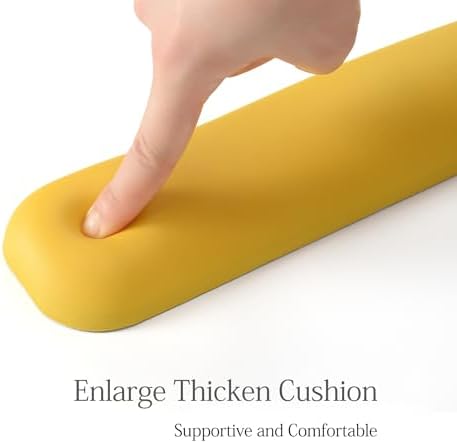 UnivoColors Design-Wave Keyboard Wrist Rest, Artificial Sheepskin+Memory - Image 3