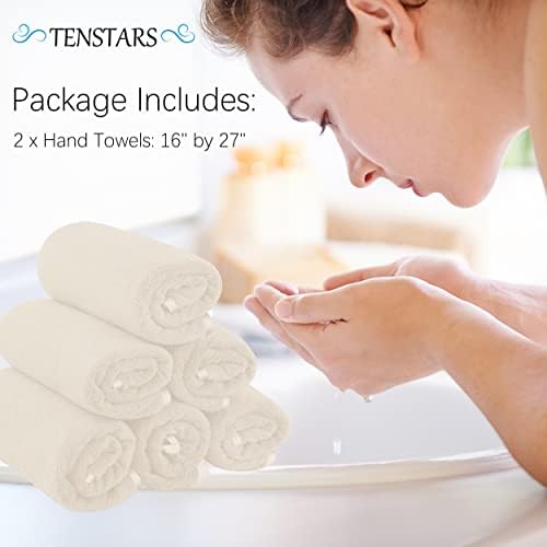 TENSTARS Silk Hemming Hand Towels - Image 2
