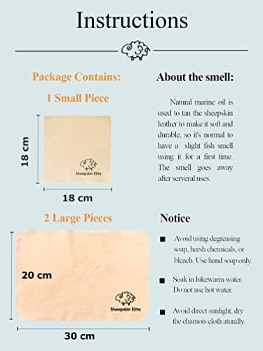 Natural Chamois Leather Eyeglass Cleaning Cloth Camera Lens Cleaning Cloths - Image 4