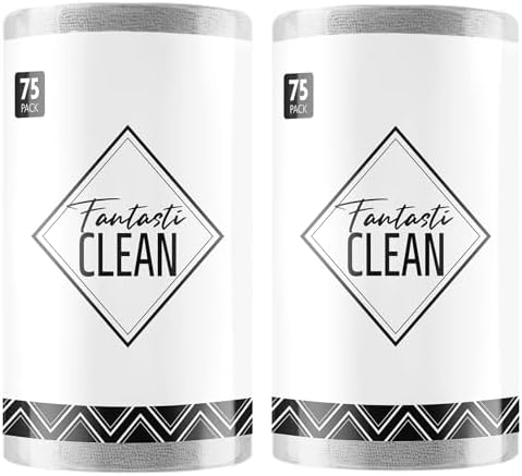 Fantasticlean Microfiber Cleaning Cloth Rolls- 150 Sheets by Fantasticlean