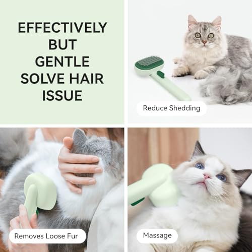 aumuca Cat Brush for Shedding, Cat Brushes for Indoor Cats, Horses Grooming - Image 2