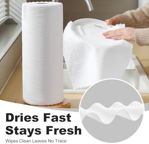 Jessy Home 2 Roll Reusable Paper Towels, 100 Sheets Tear Away Microfiber - Image 2
