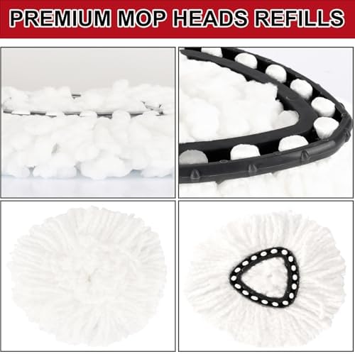 8 Pack Spin Mop Replacement Heads, 100% Microfiber Mop Head, Deep Cleaning - Image 3