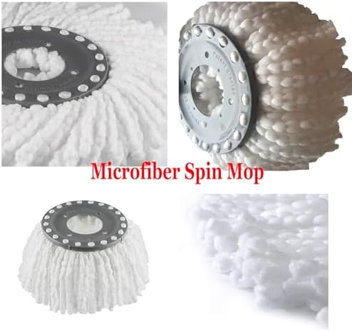 Spin Mop Heads Replacement for Old Hurricane Mr.Clean Round Microfibre - Image 4