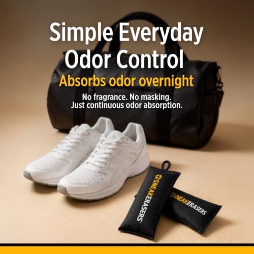 StinkERASERS Activated Charcoal Shoe Deodorizer Bags, 2 Pack - Image 6