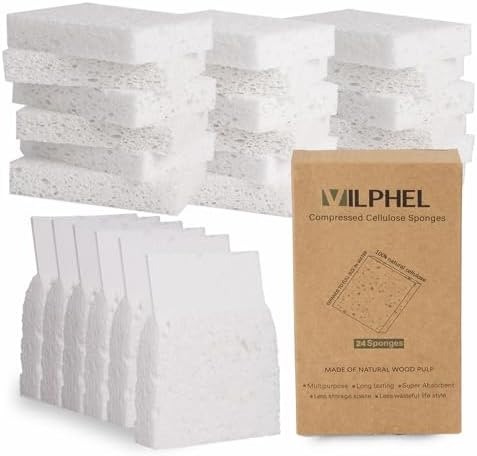 White Non Abrasive Bio Based Dehydrated Cellulose Sponges Bulk by NaturalSponges