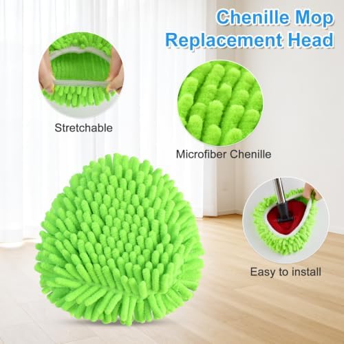Mop Replace Head Spin Mop Handle and Base Replacement - Image 6