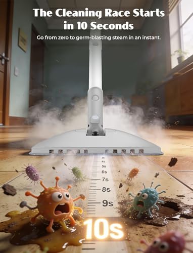 10-in-1 Steam Mop with Detachable Handheld Steamer - Image 3